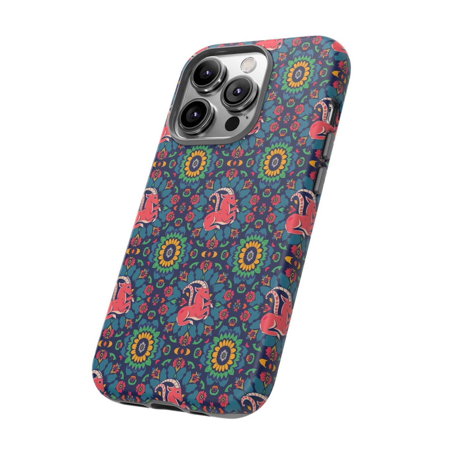 Tough Cases, Capricorn, Zodiac v1, Flower Pattern