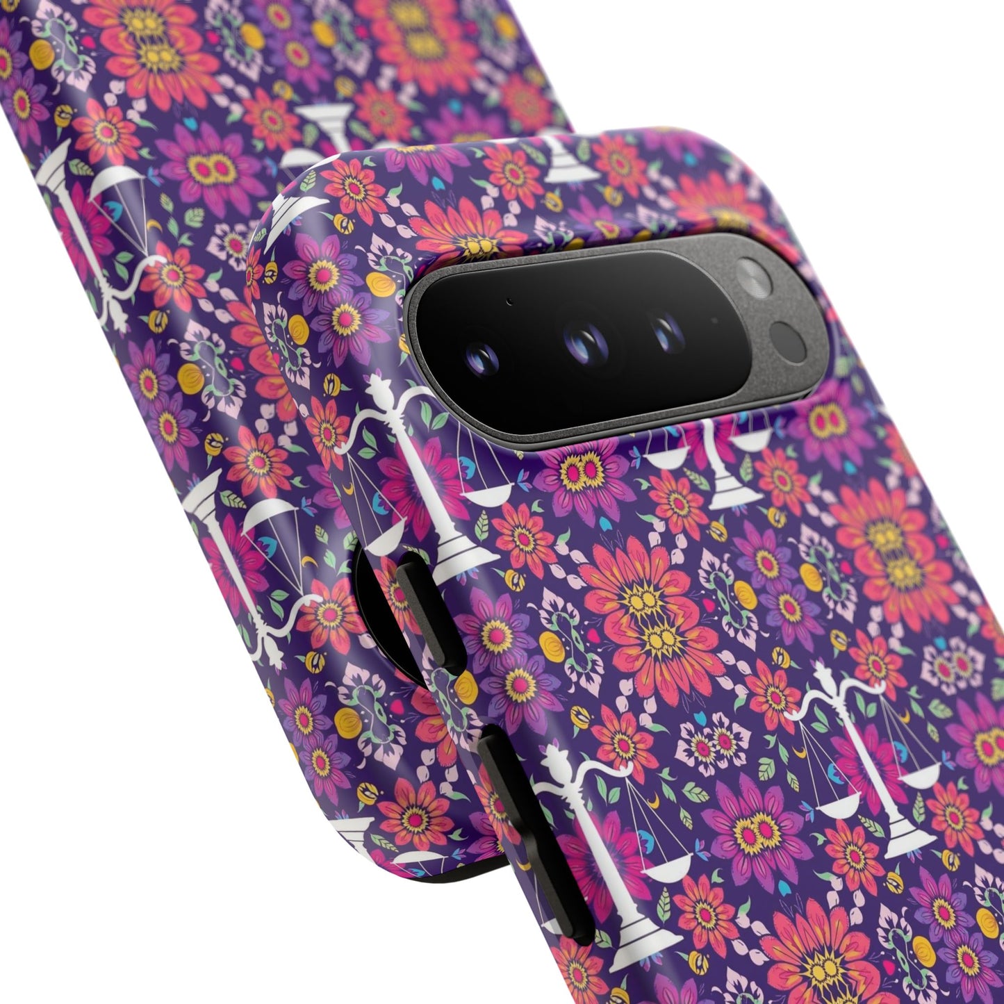 Tough Cases, Libra, Zodiac v4, Flower Pattern
