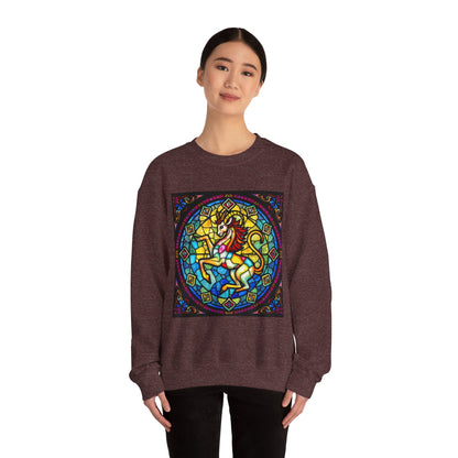 Unisex Heavy Blend™ Crewneck Sweatshirt, Glass, Capricorn Zodiac Design