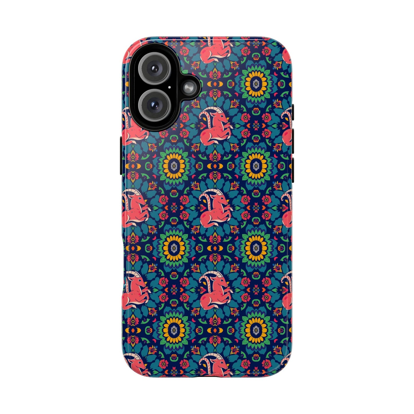Tough Cases, Capricorn, Zodiac v1, Flower Pattern