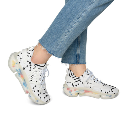 Women's Mesh Sneakers, Constellation & Symbol, Scorpio Zodiac Sign, AOP