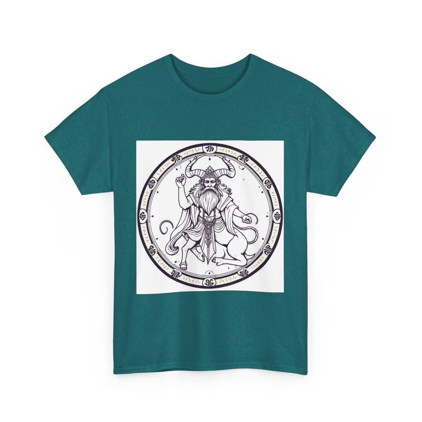 Unisex Heavy Cotton T-Shirt, Bull Centaur, Taurus Zodiac Design
