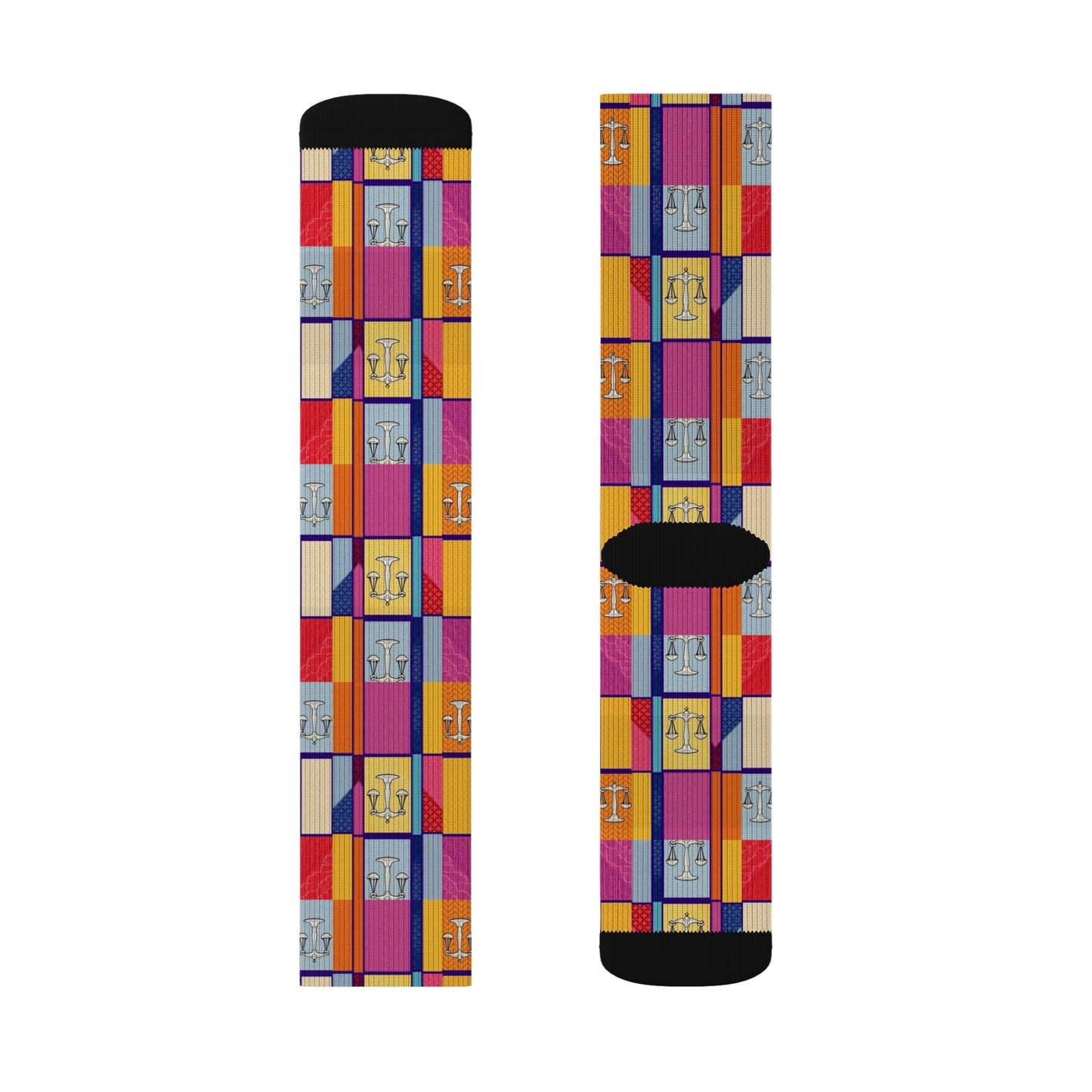 Sublimation Socks, Libra, Zodiac, Shapes Pattern