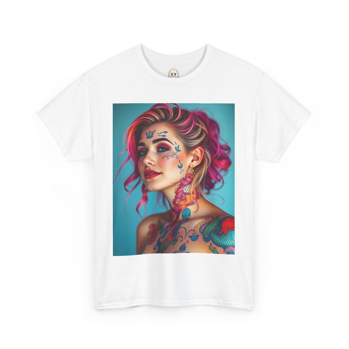 Unisex Heavy Cotton T-Shirt, Pisces, Zodiac v3, Sexy Art