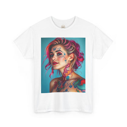 Unisex Heavy Cotton T-Shirt, Pisces, Zodiac v3, Sexy Art