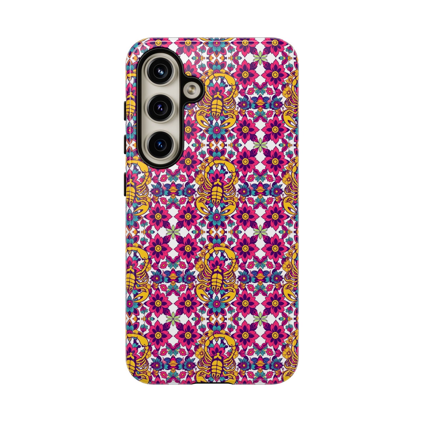 Tough Cases, Scorpio, Zodiac v2, Flower Pattern