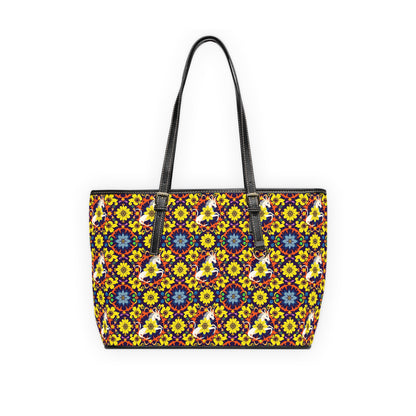 Leather Shoulder Bag, Aquarius, Zodiac, Flower Pattern