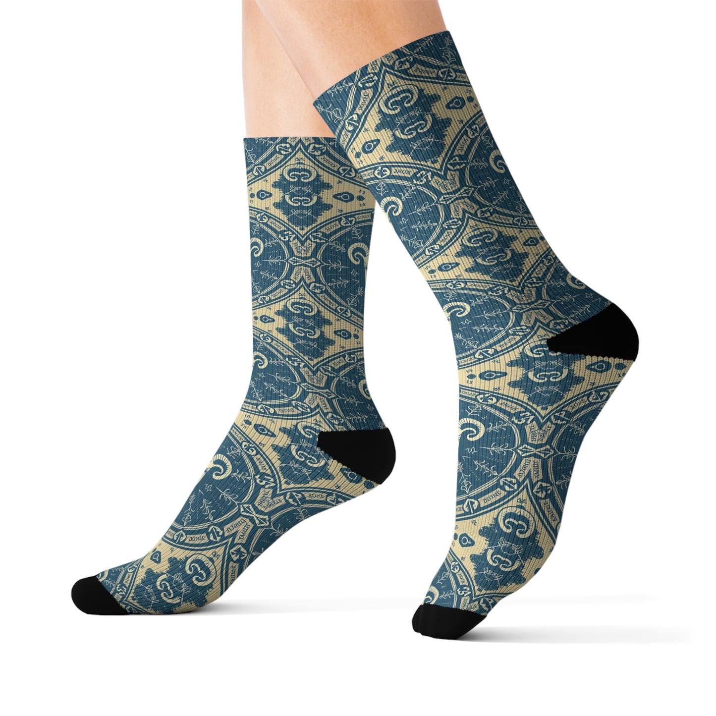 Sublimation Socks, Aries, Zodiac v1, Pattern