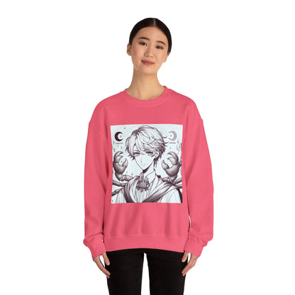 Unisex Heavy Blend™ Crewneck Sweatshirt,Two Moon, Cancer Zodiac Design