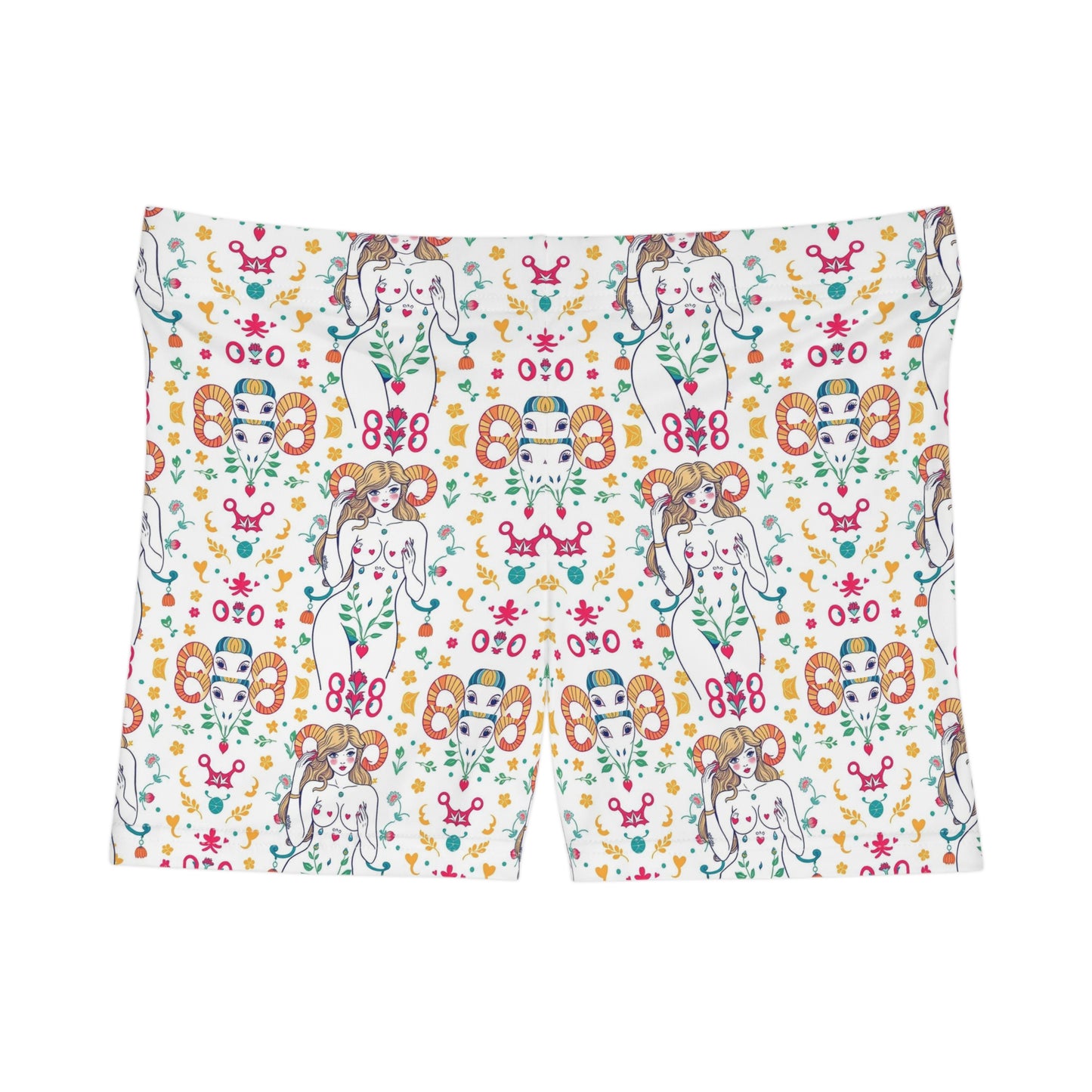 Women's Shorts, (AOP), Aries, Zodiac v3, Sexy Pattern