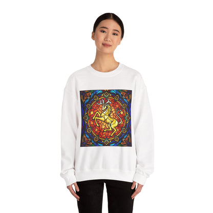 Unisex Heavy Blend™ Crewneck Sweatshirt, Glass 1, Capricorn Zodiac Design