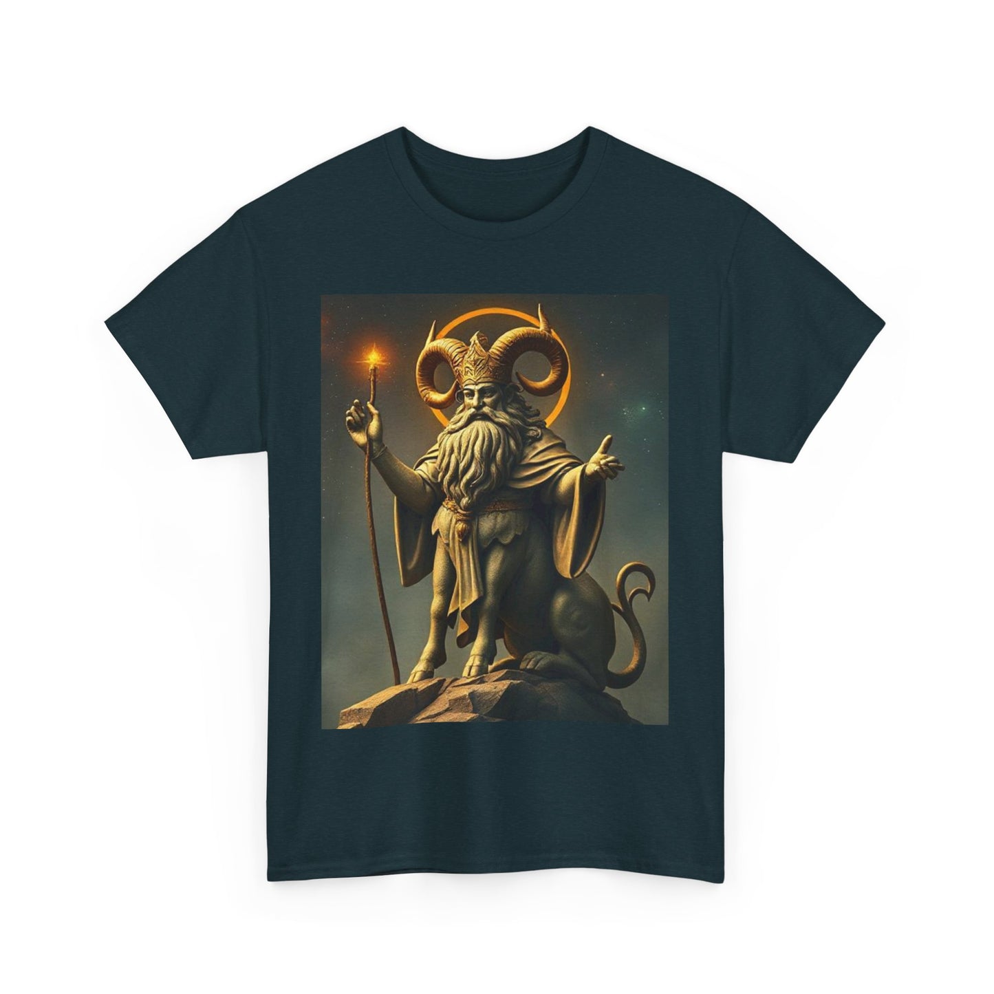 Unisex Heavy Cotton T-Shirt, Taurus God, Zodiac Design