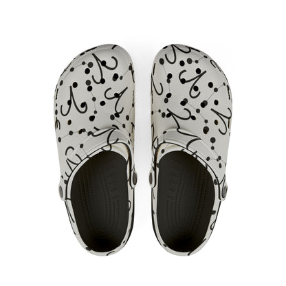 EVA Foam Rubber Shoes (AOP), Material 100% EVA, Aries Zodiac Design