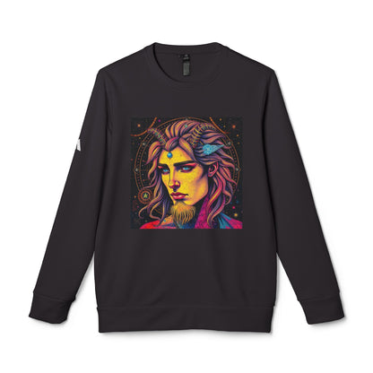 Adidas, Unisex Fleece Crewneck Sweatshirt, Aquarius, Pop Art v1, Zodiac