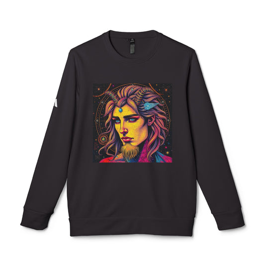 Adidas, Unisex Fleece Crewneck Sweatshirt, Aquarius, Pop Art v1, Zodiac