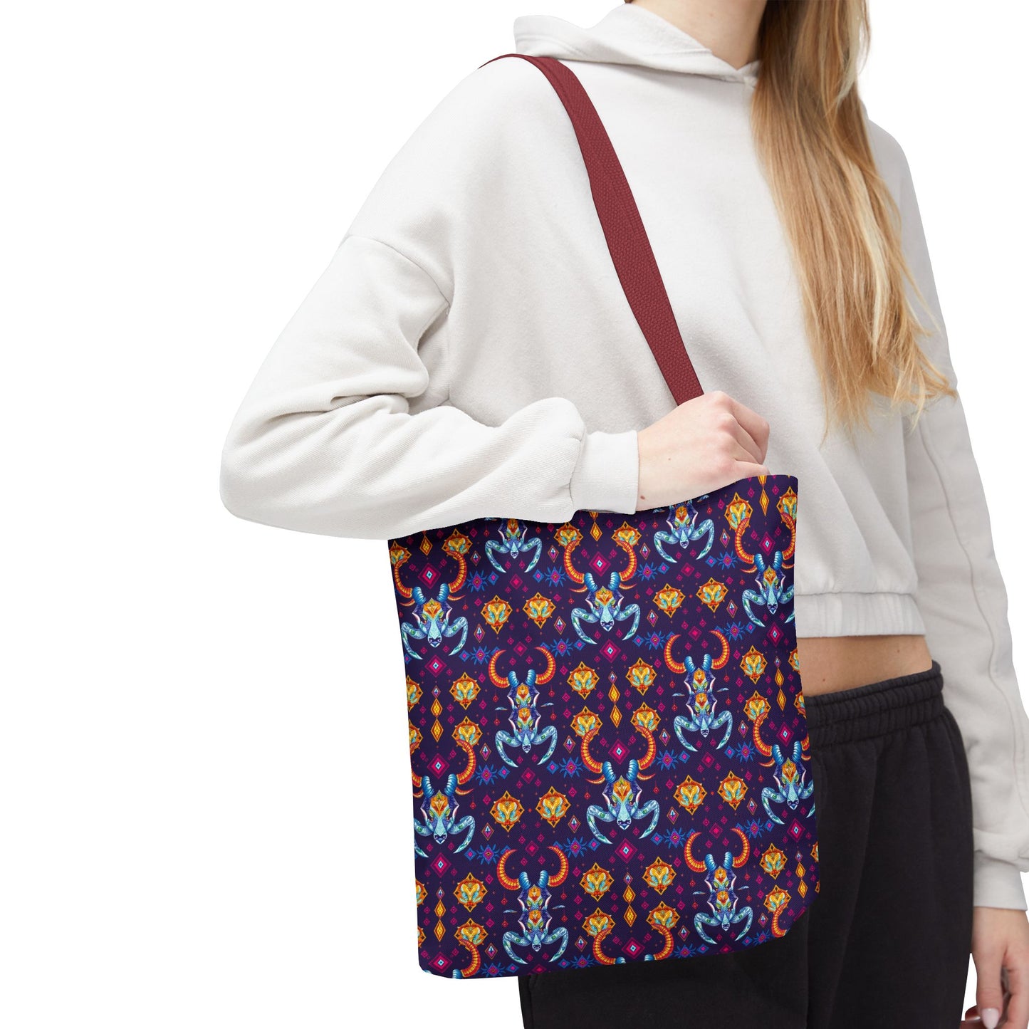 Tote Bag (AOP), Taurus, Zodiac, Jewel Pattern