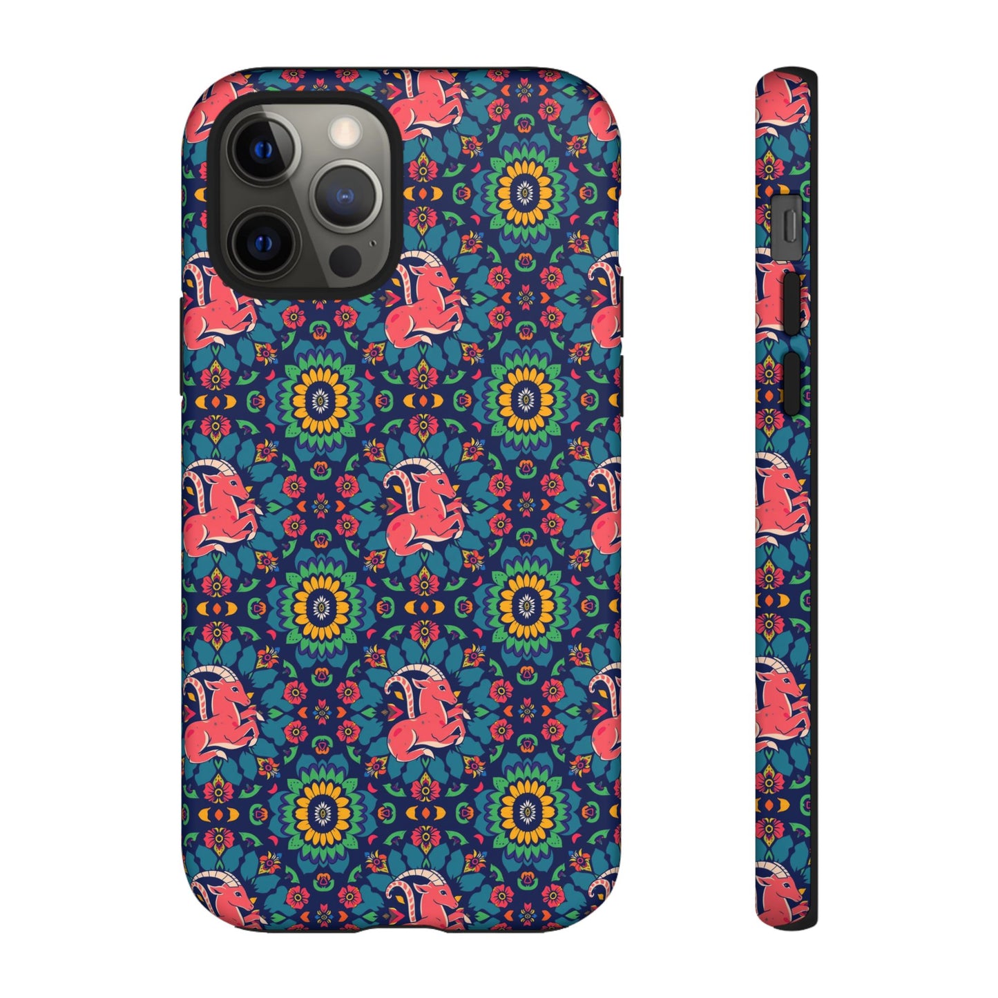 Tough Cases, Capricorn, Zodiac v1, Flower Pattern