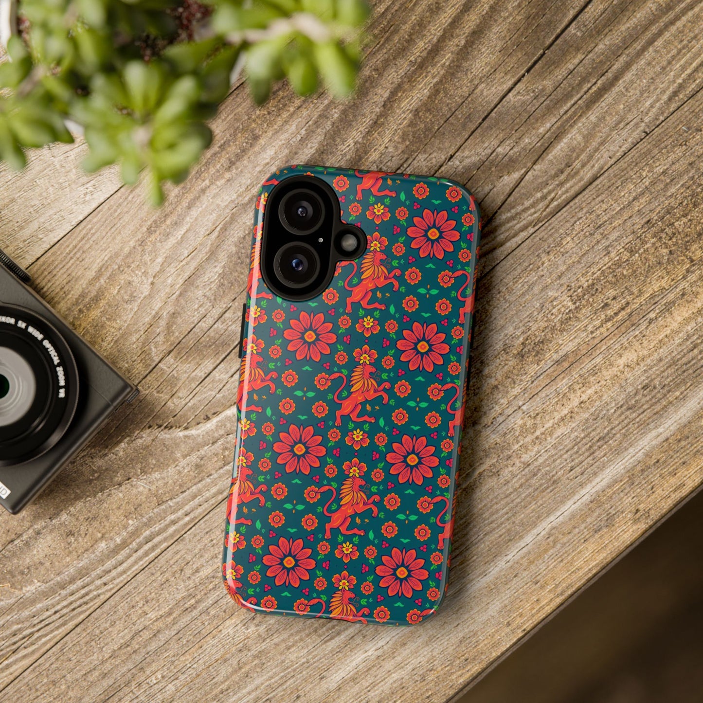 Tough Cases, Leo, Zodiac v2, Flower Pattern