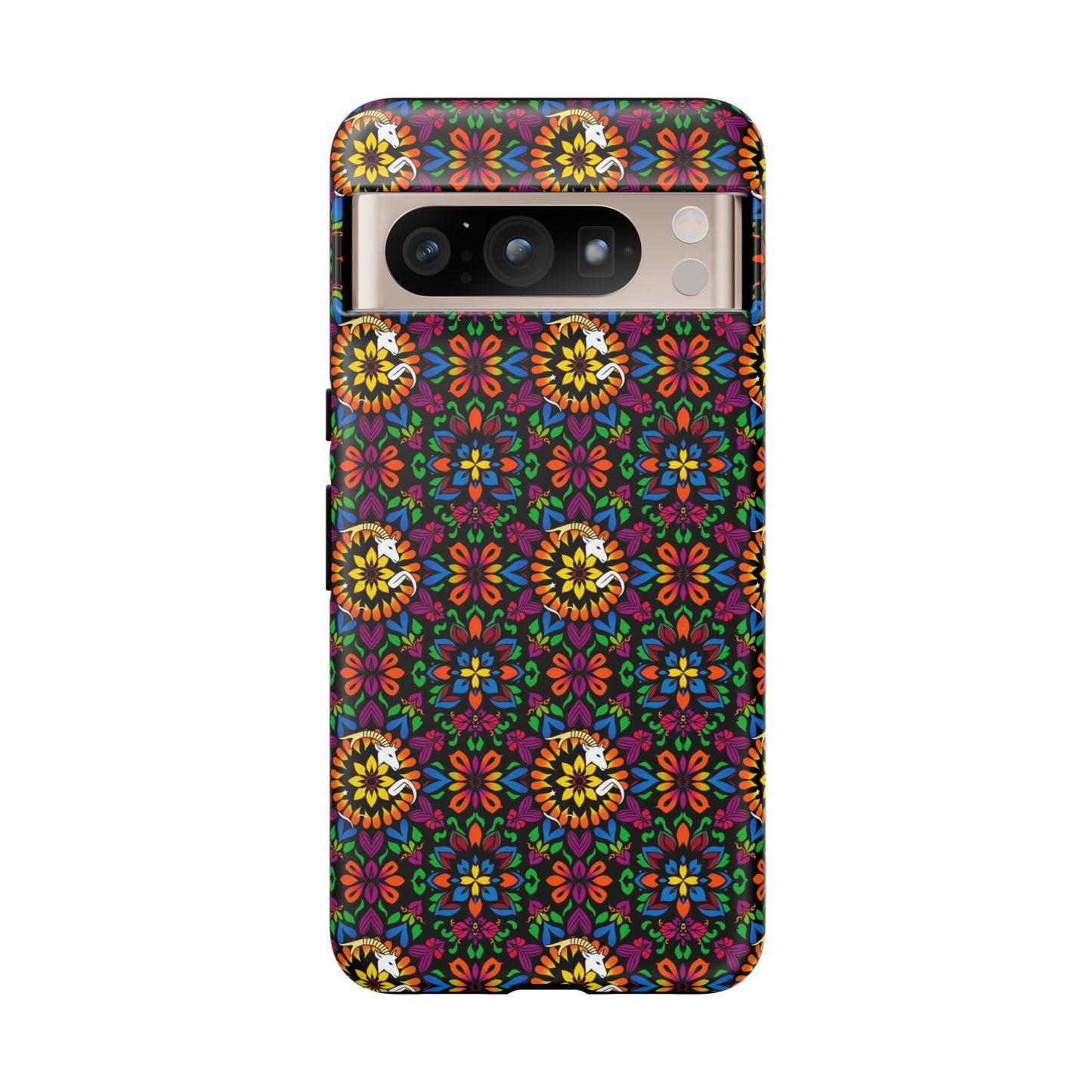 Tough Cases, Capricorn, Zodiac v2, Flower Pattern