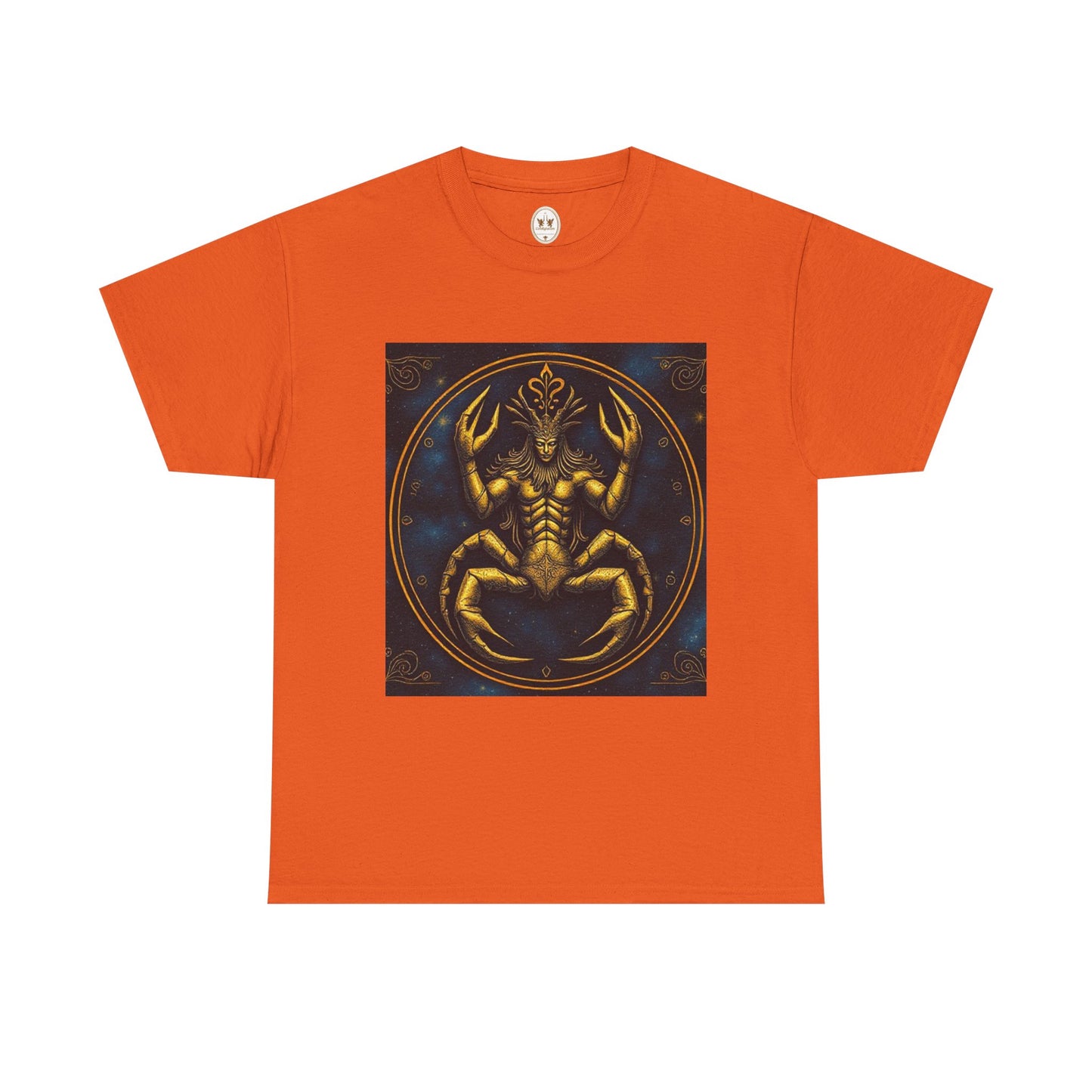 Unisex Heavy Cotton T-Shirt, Scorpion King, Cancer Zodiac Design