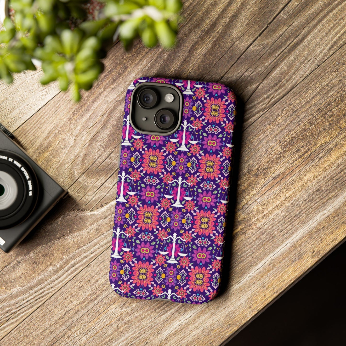 Tough Cases, Libra, Zodiac v4, Flower Pattern