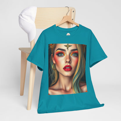 Unisex Heavy Cotton T-Shirt, Virgo, Zodiac, Sexy Art