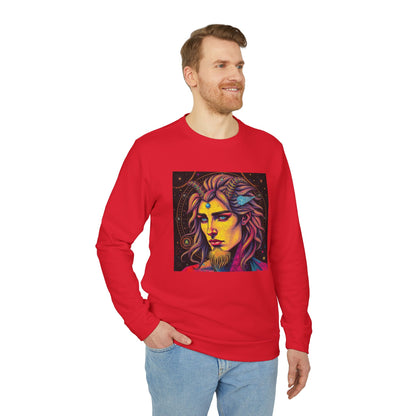 Adidas, Unisex Fleece Crewneck Sweatshirt, Aquarius, Pop Art v1, Zodiac