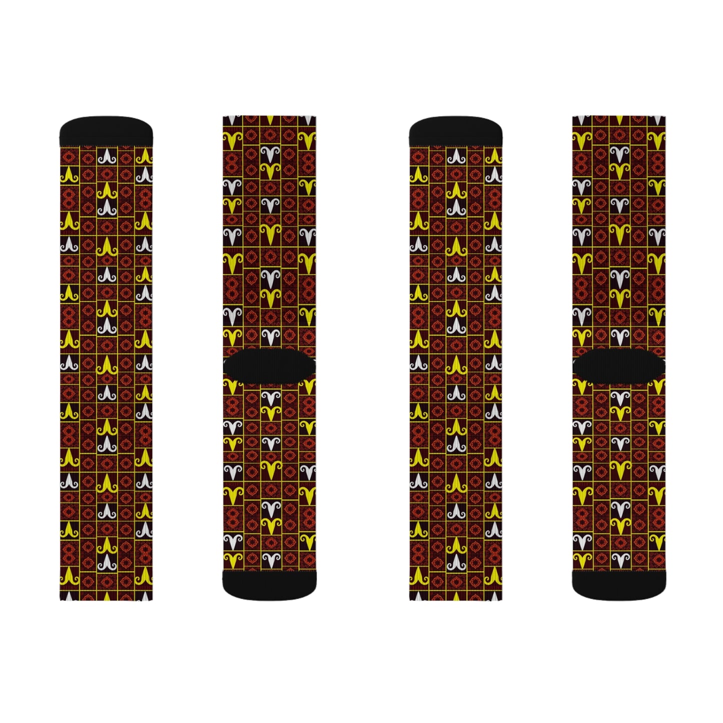 Sublimation Socks, Aries, Zodiac, Shapes Pattern