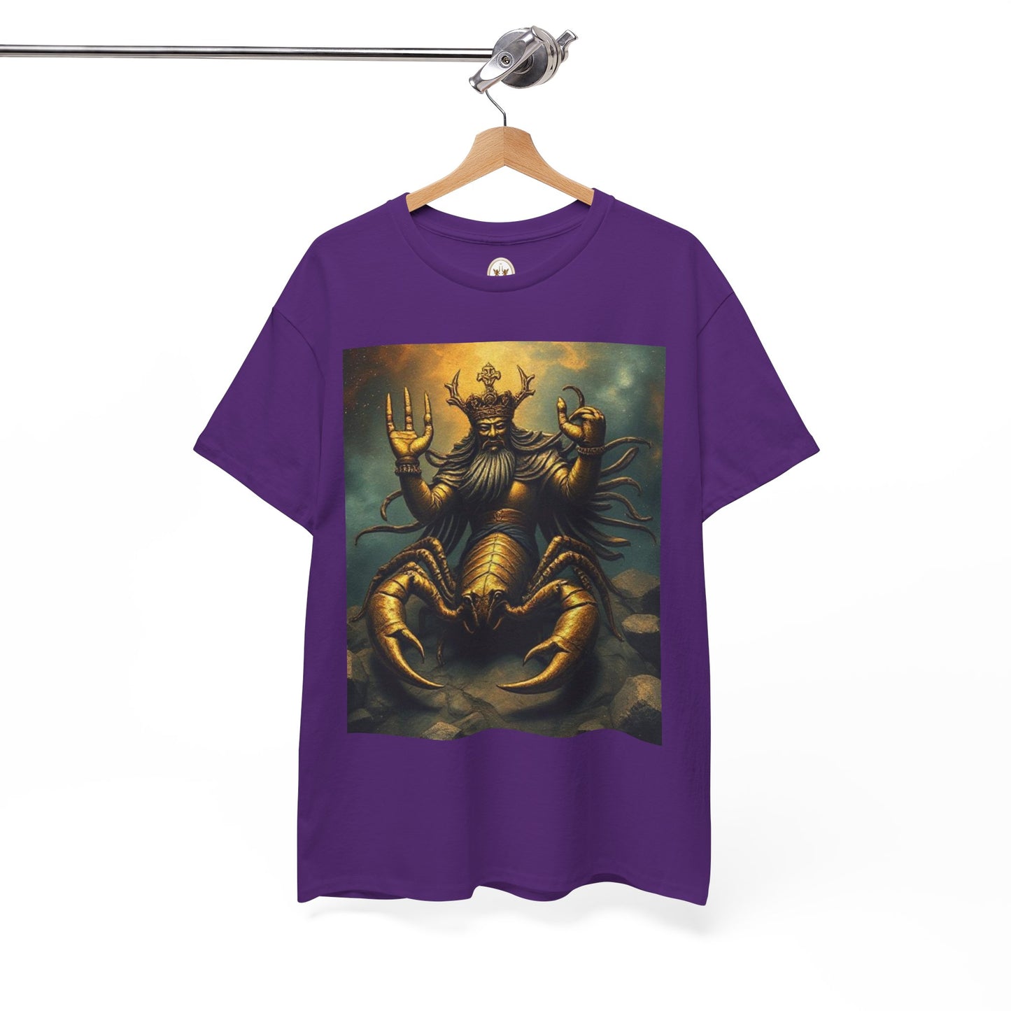 Unisex Heavy Cotton T-Shirt, Desert Scorpio King, Zodiac Design