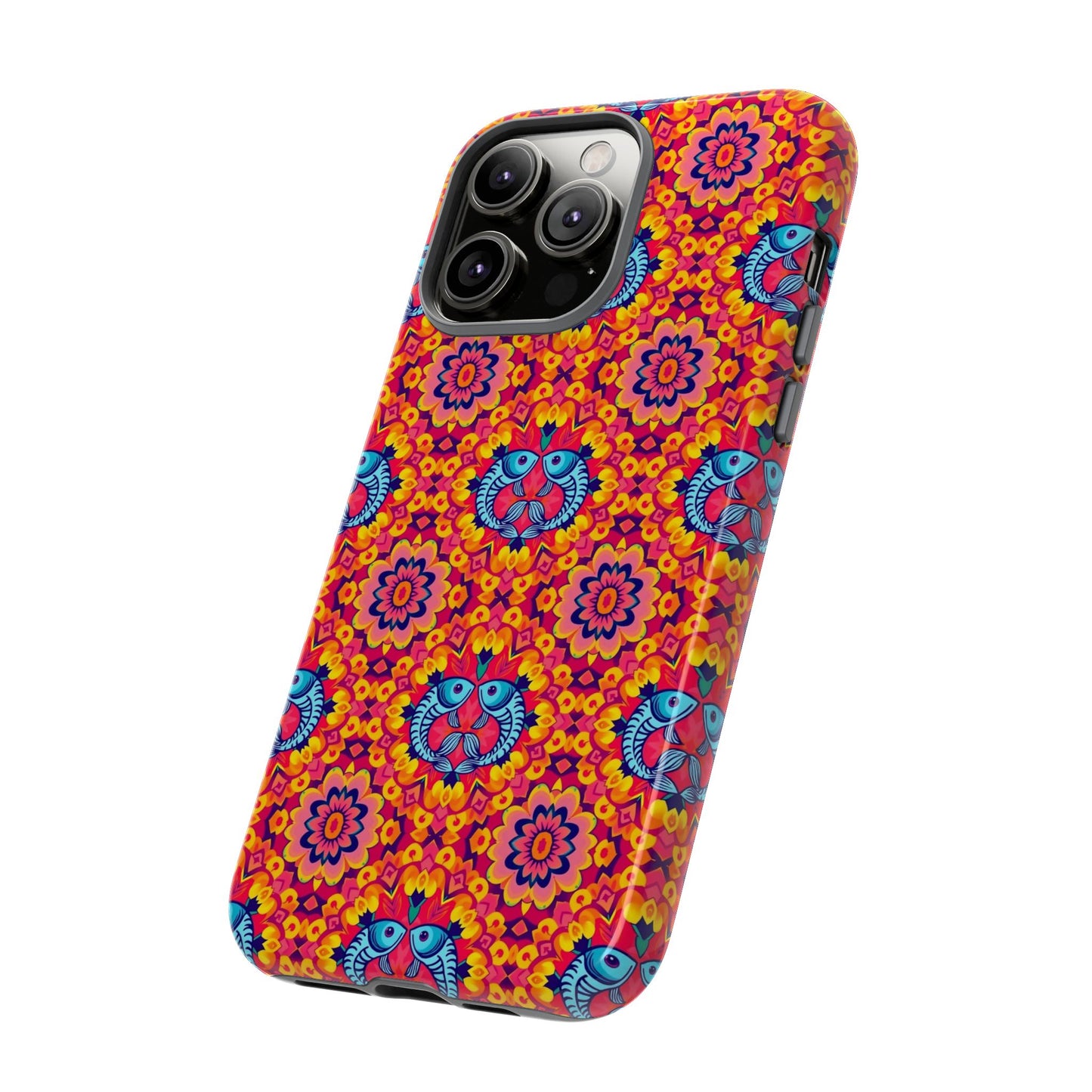 Tough Cases, Pisces, Zodiac v1, Flower Pattern