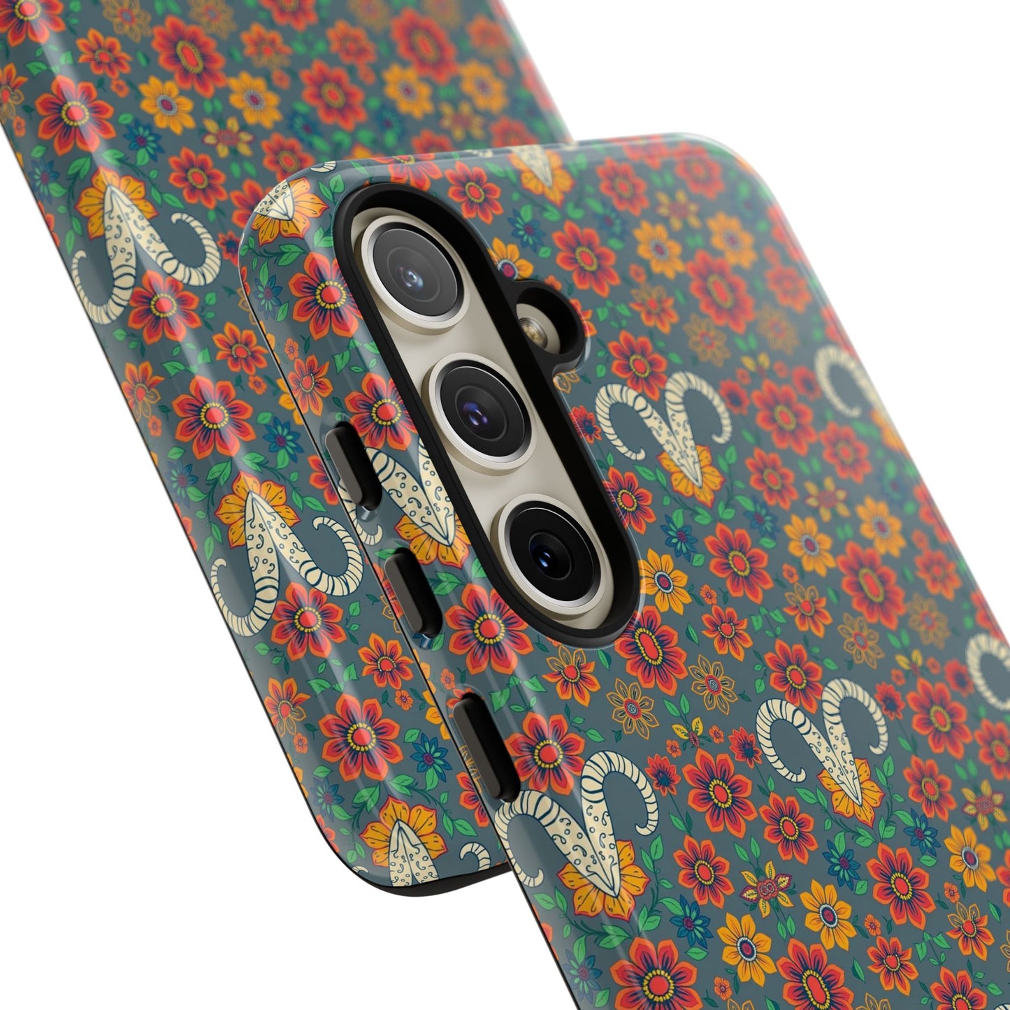 Tough Cases, Aries, Zodiac v3, Flower Pattern