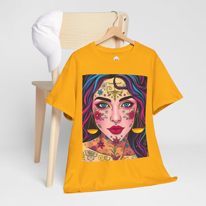 Unisex Heavy Cotton T-Shirt, Libra, Zodiac v4, Sexy Art