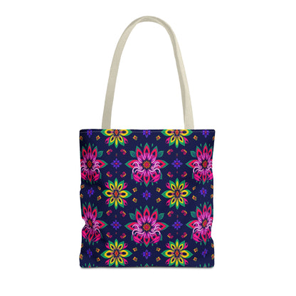 Tote Bag (AOP), Scorpio, Zodiac v2, Flower Pattern