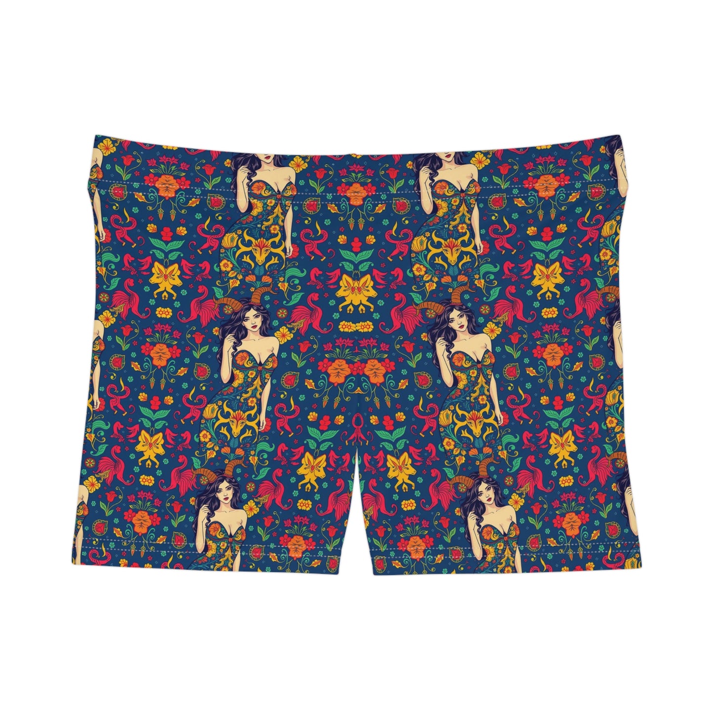 Women's Shorts, (AOP), Capricorn, Zodiac v2, Sexy Pattern