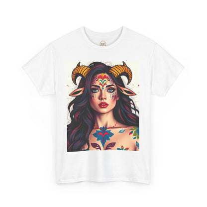 Unisex Heavy Cotton T-Shirt, Taurus, Zodiac v1, Sexy Art