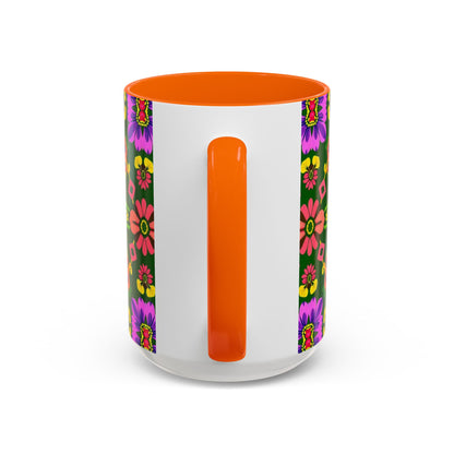 Accent Coffee Mug, Libra, Zodiac, Flower Pattern, (11, 15oz)