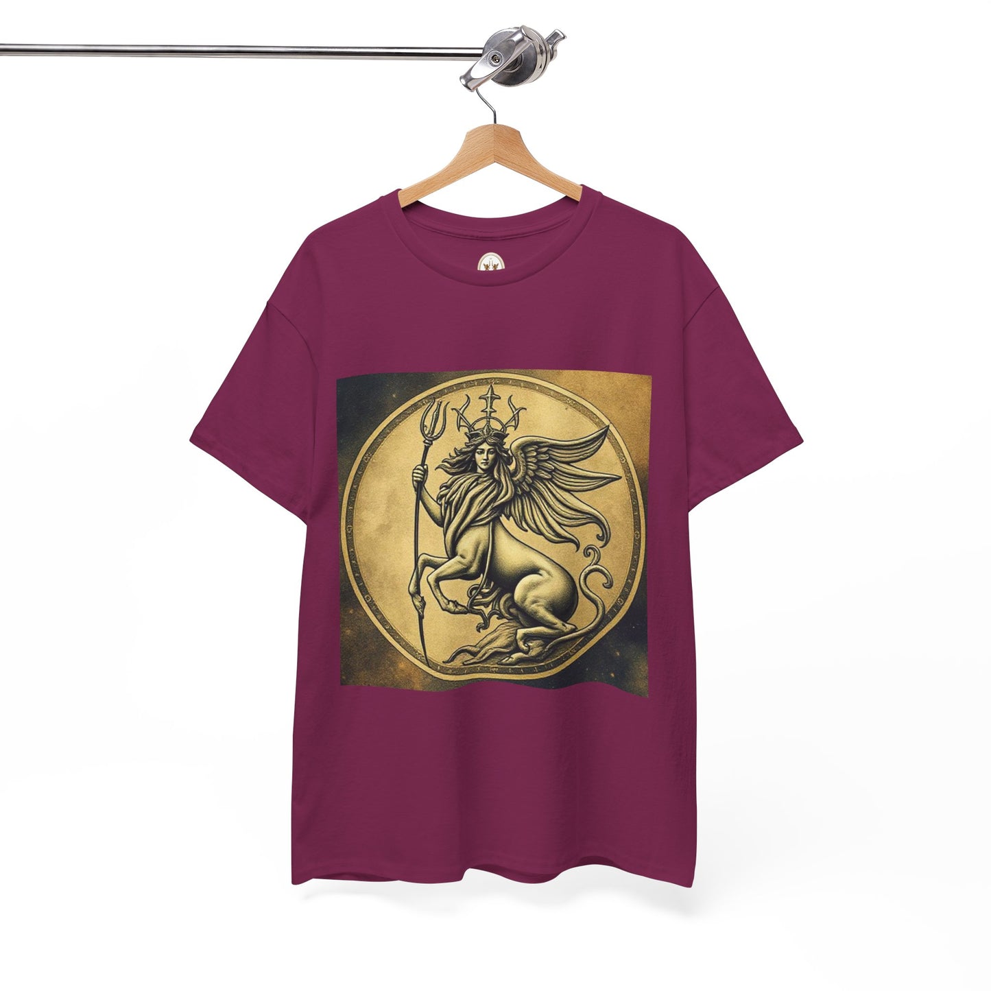 Unisex Heavy Cotton T-Shirt, Angel Animal, Virgo Zodiac Design