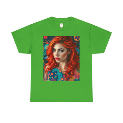 Unisex Heavy Cotton T-Shirt, Aquarius, Zodiac v1, Sexy Art