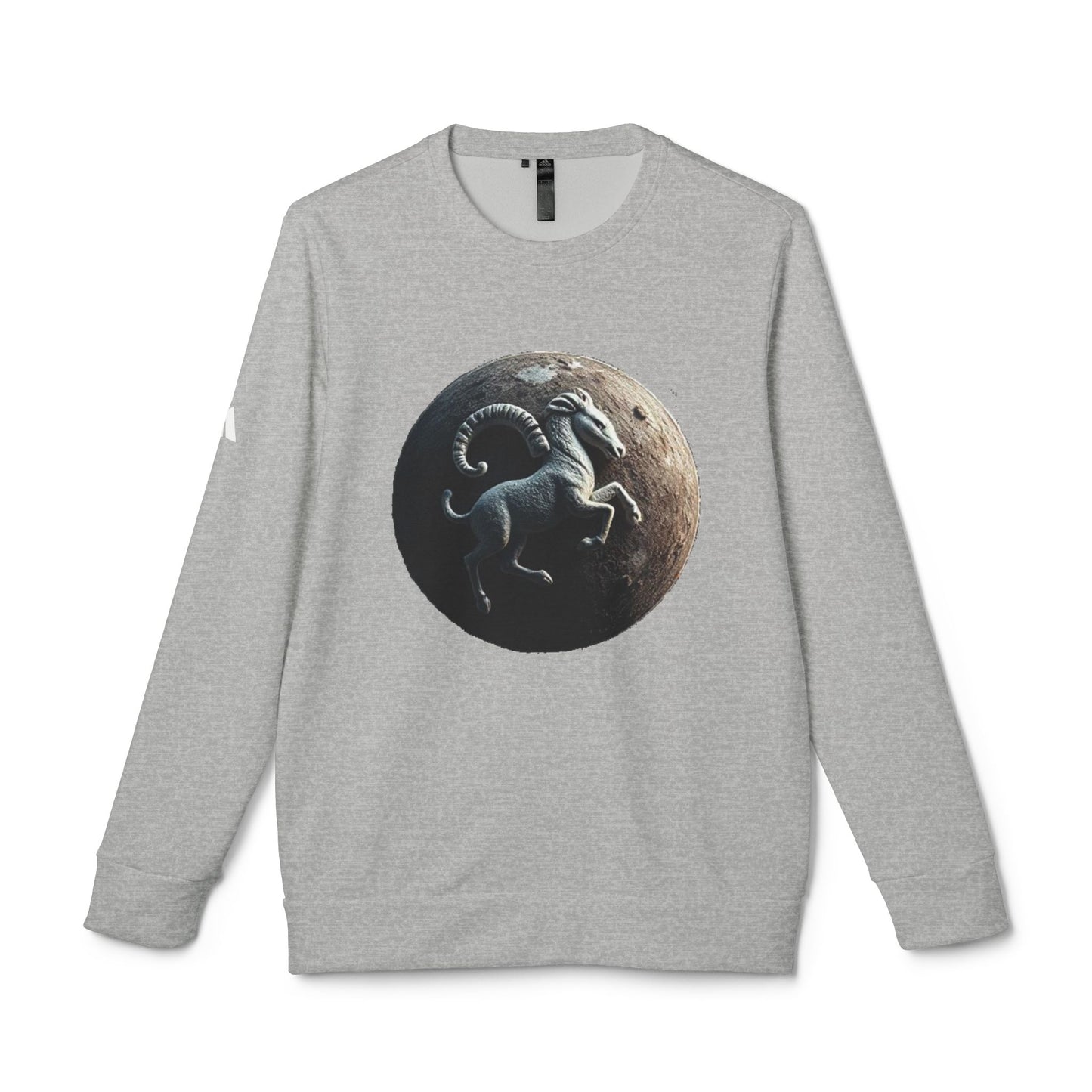 Adidas, Unisex Fleece Crewneck Sweatshirt, Aries, Planet Animal, Zodiac