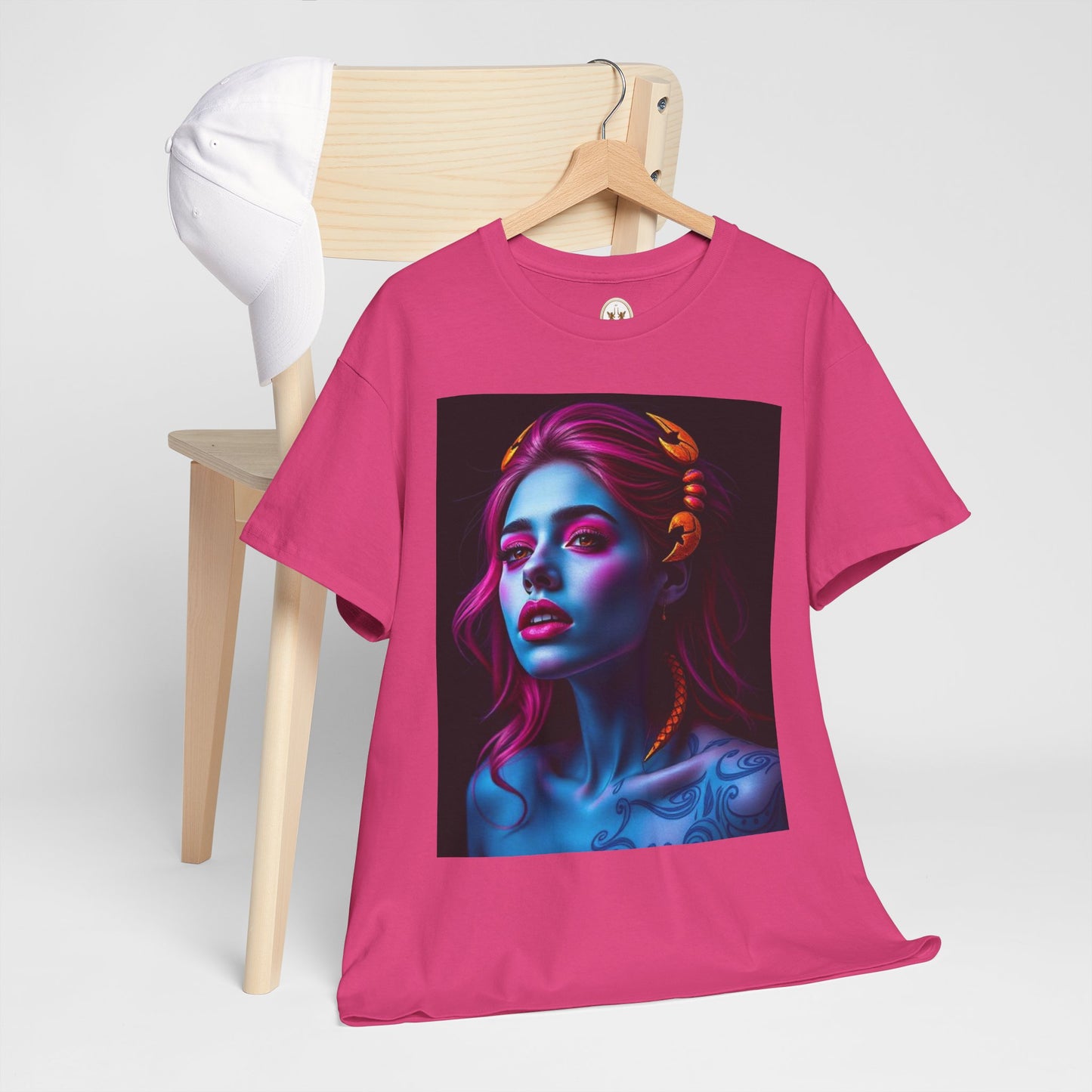 Unisex Heavy Cotton T-Shirt, Scorpio, Zodiac, Sexy Art