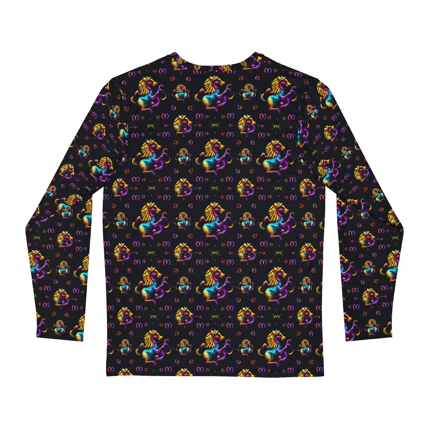 Men's Long Sleeve Shirt, (AOP), Virgo, Zodiac v3, Pattern