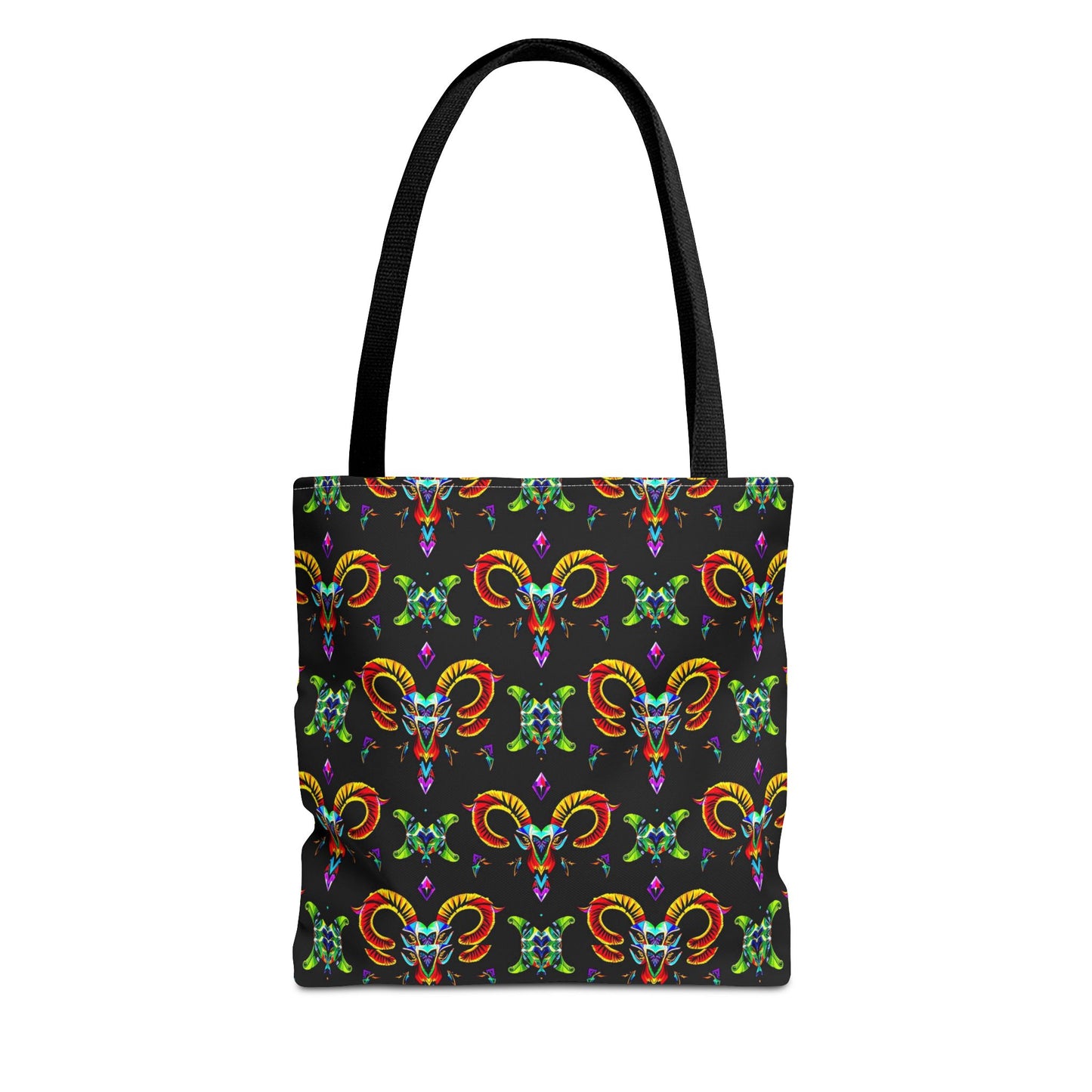 Tote Bag (AOP), Aries, Zodiac, Jewel Pattern