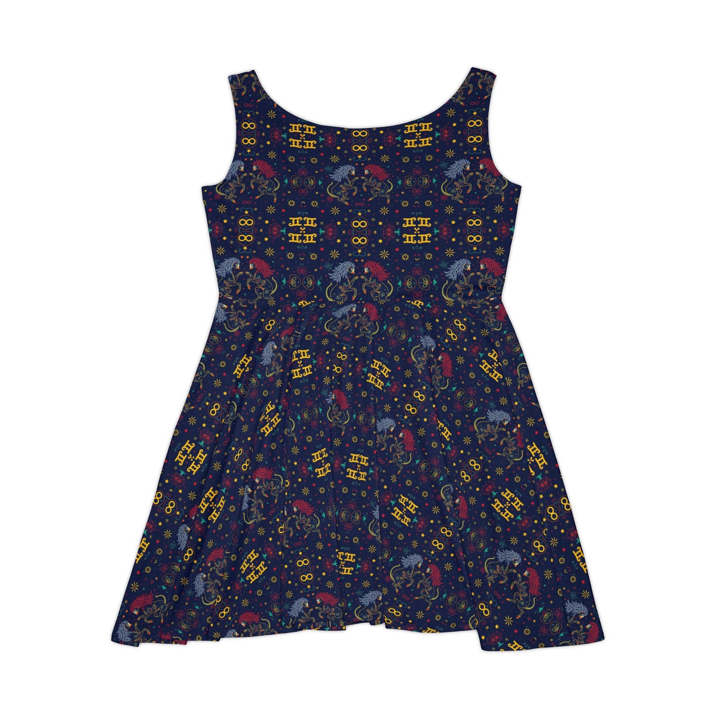 Women's Skater Dress, AOP, Zodiac, Gemini, Pattern