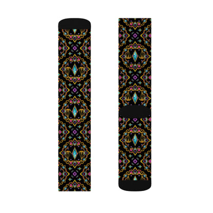 Sublimation Socks, Libra, Zodiac v3, Jewel Pattern