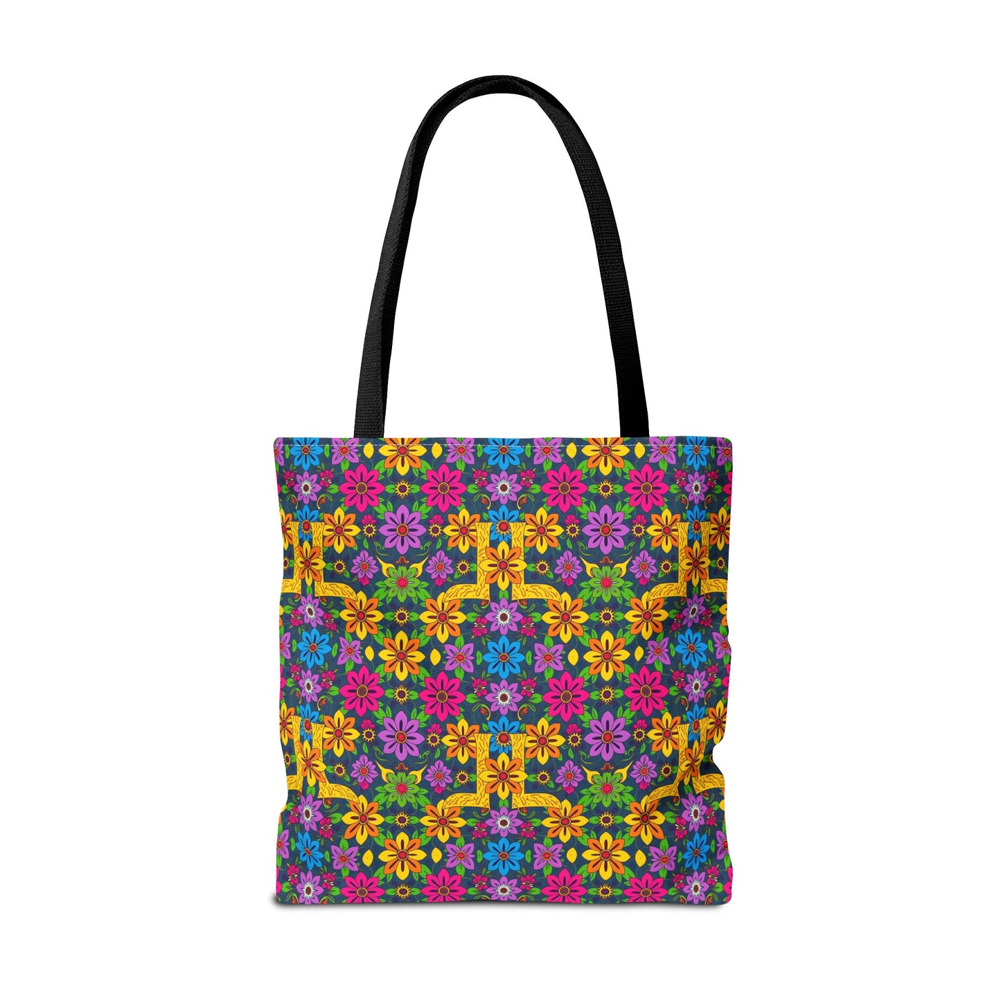 Tote Bag, (AOP), Gemini, Zodiac v2, Flower Pattern