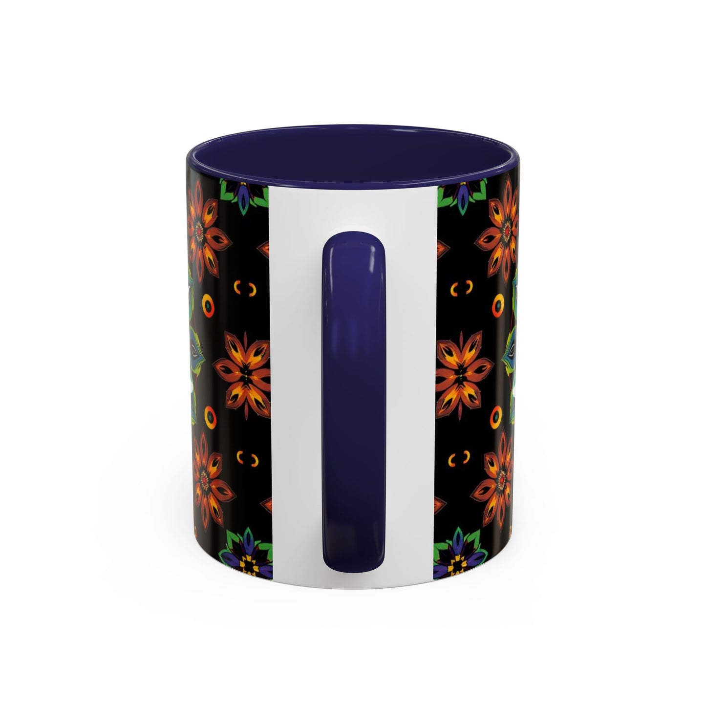 Accent Coffee Mug, Libra, Zodiac v4, Flower Pattern, (11, 15oz)