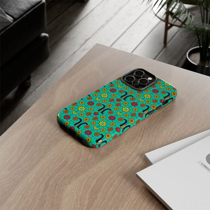 Tough Cases, Aquarius, Zodiac v2, Flower Pattern