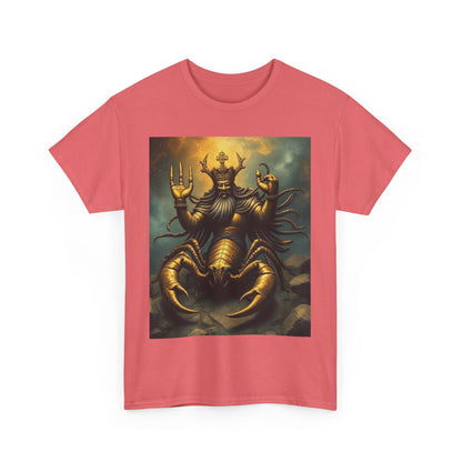 Unisex Heavy Cotton T-Shirt, Desert Scorpio King v1, Zodiac Design