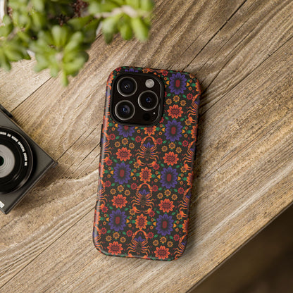 Tough Cases, Scorpio, Zodiac, Flower Pattern