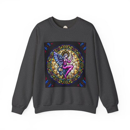 Unisex Heavy Blend™ Crewneck Sweatshirt, Glass 1, Virgo Zodiac Design